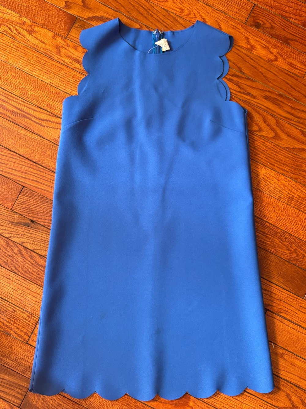 J. Crew Cobalt Blue Scalloped Sheath Dress